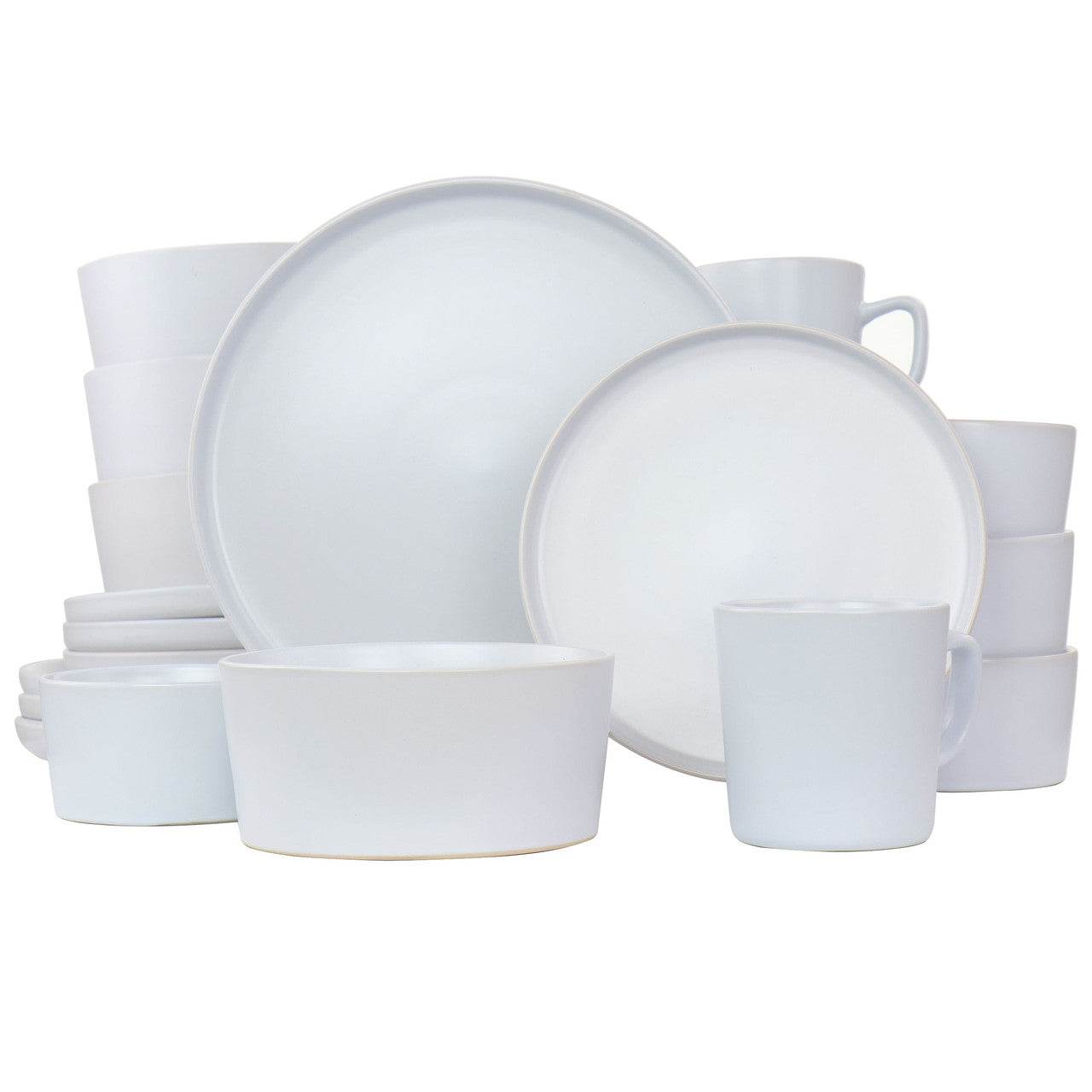 Elama Luxmatte White 20 Piece Dinnerware Set - Loft&Timber
