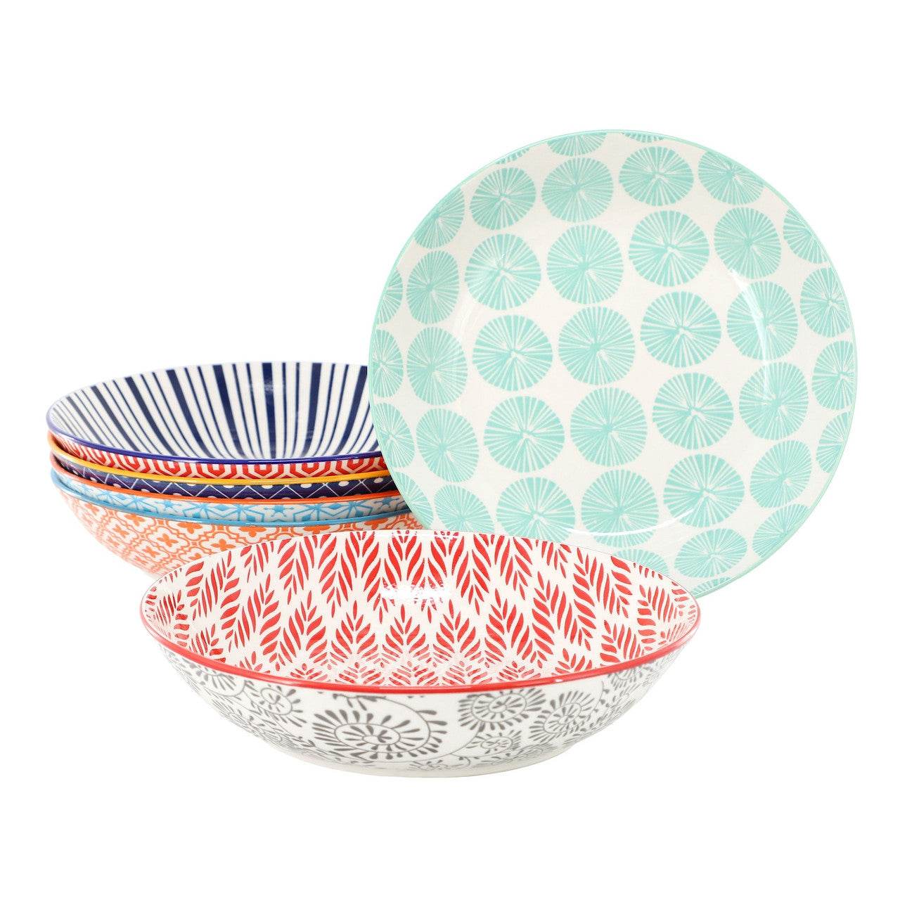 Elama Giovanna 6 Piece Assorted Porcelain Bowl Set - Loft&Timber