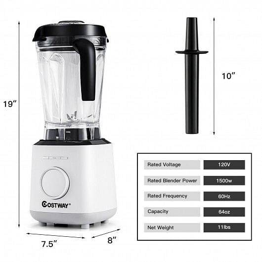 1500W Countertop Smoothies Blender with 10 Speed and 6 Pre-Setting Programs - Loft&Timber