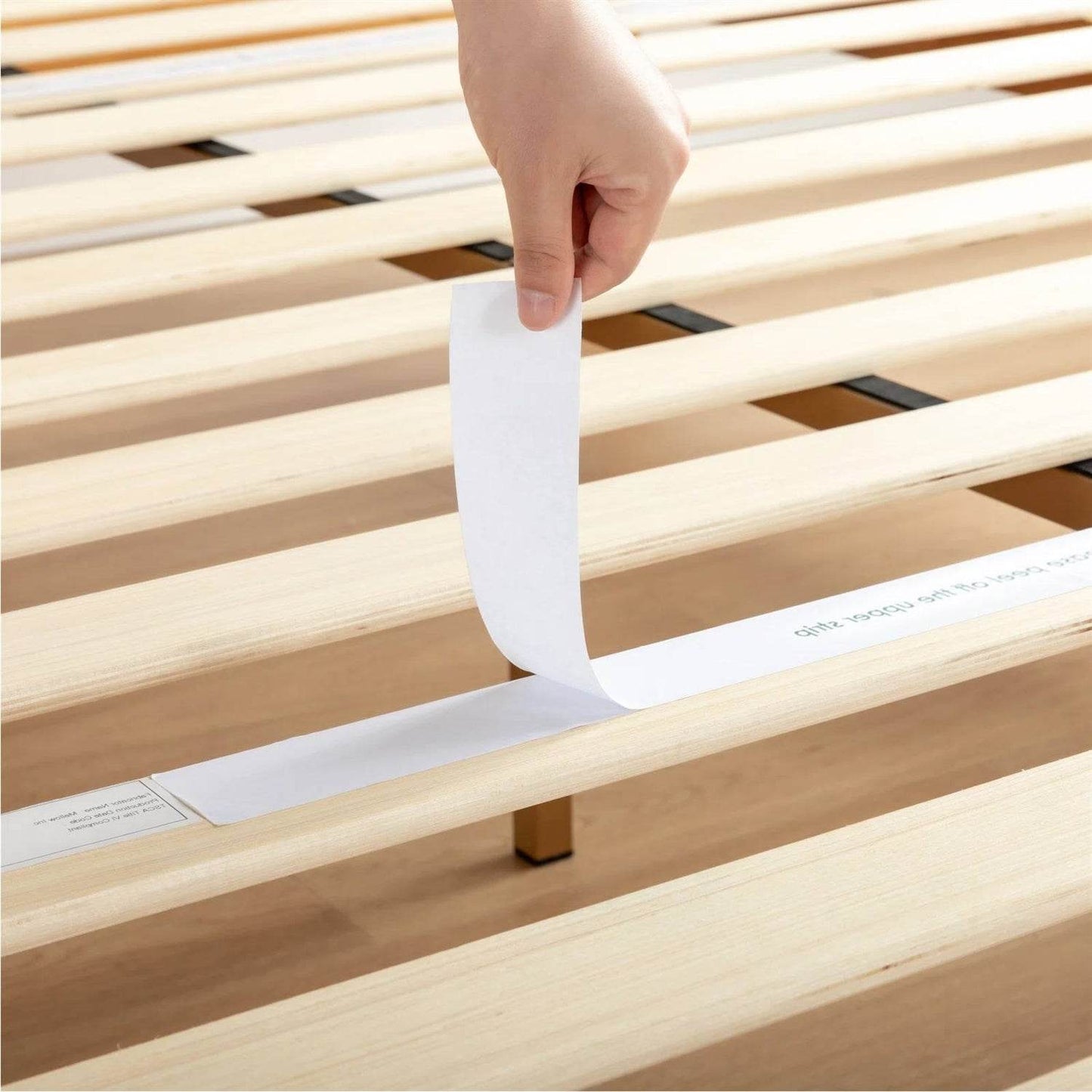 Full size Solid Wood Platform Bed Frame in Natural Wooden Finish - Loft&Timber