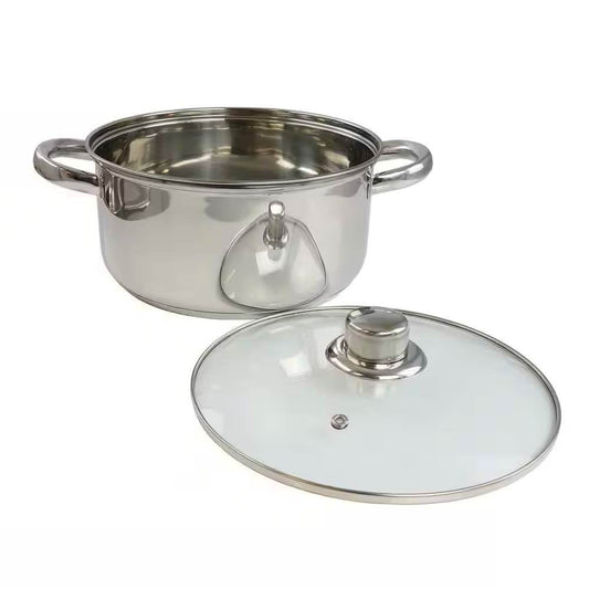 5-Piece Stainless Steel Cookware Set with 4-Qt. Dutch Oven Saucepan and Spatula - Loft&Timber