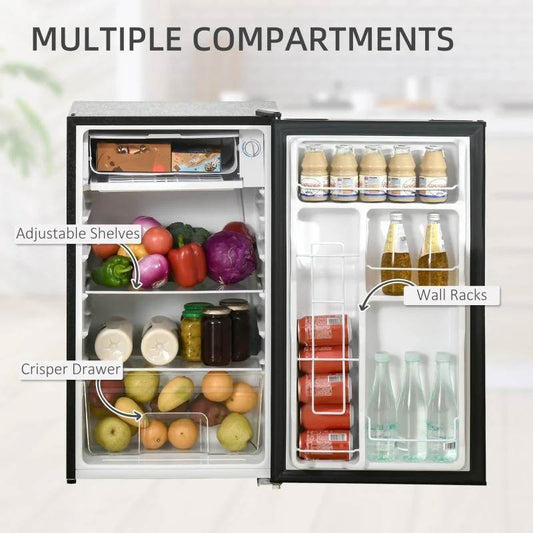 Compact Refrigerator Mini Fridge/Freezer 3.2 Cu.Ft, Black - Loft&Timber