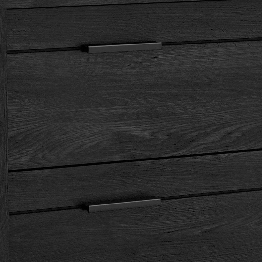 Modern Bedroom Nightstand in Grey Black Wood Finish - Loft&Timber