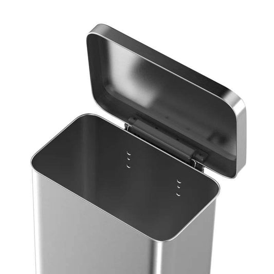 20-Gallon Sturdy Stainless Steel Kitchen Trash Can with Step-on Lid - Loft&Timber