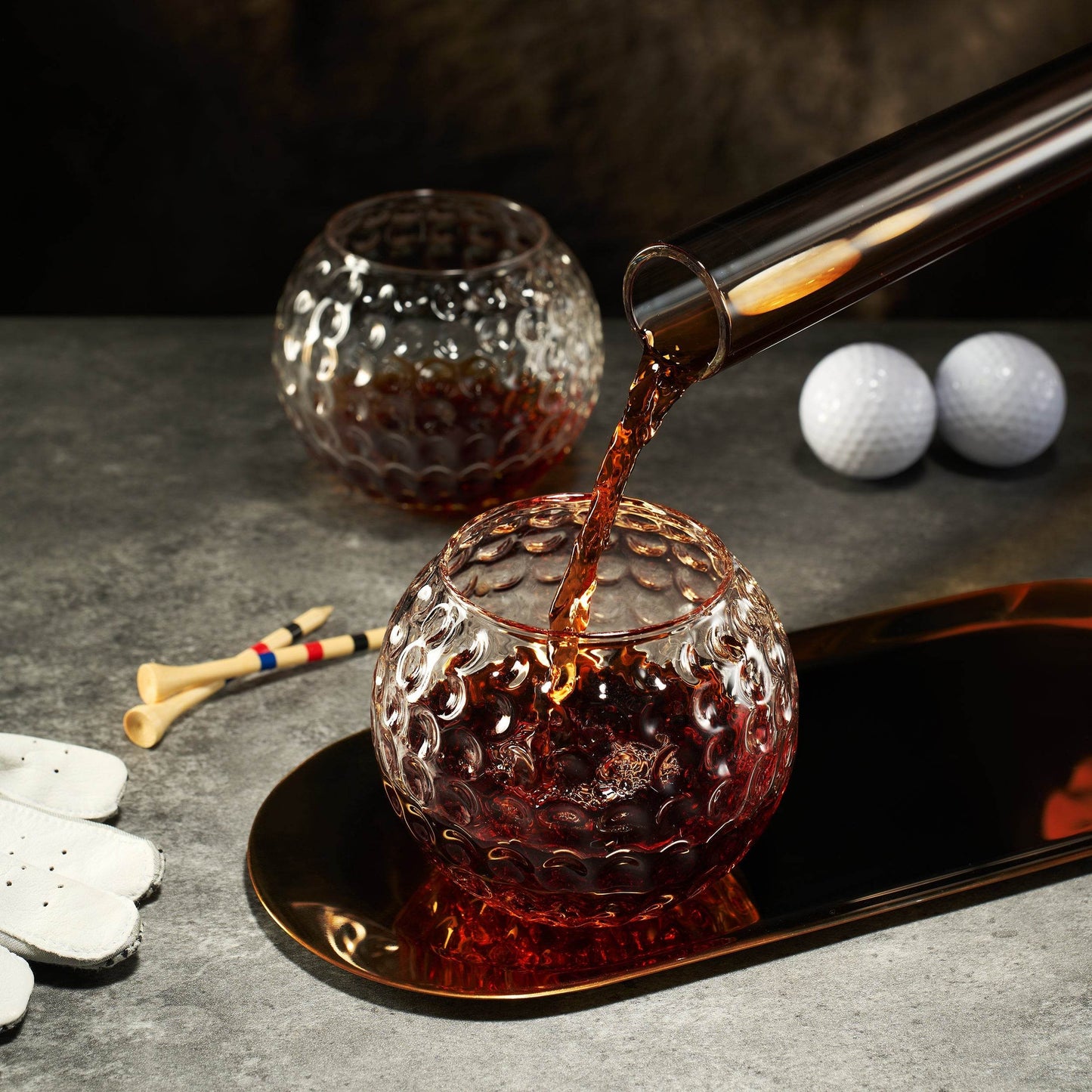 Golf Club Whiskey Decanter and 2 Liquor Glasses - 29 OZ Decanter & 15 OZ Glass Set - Golf Stick Gifts for Men, Unique Liquor Decanter Set - Bourbon, Scotch Decanter for Alcohol, Golfer Gifts for Dad - Loft&Timber