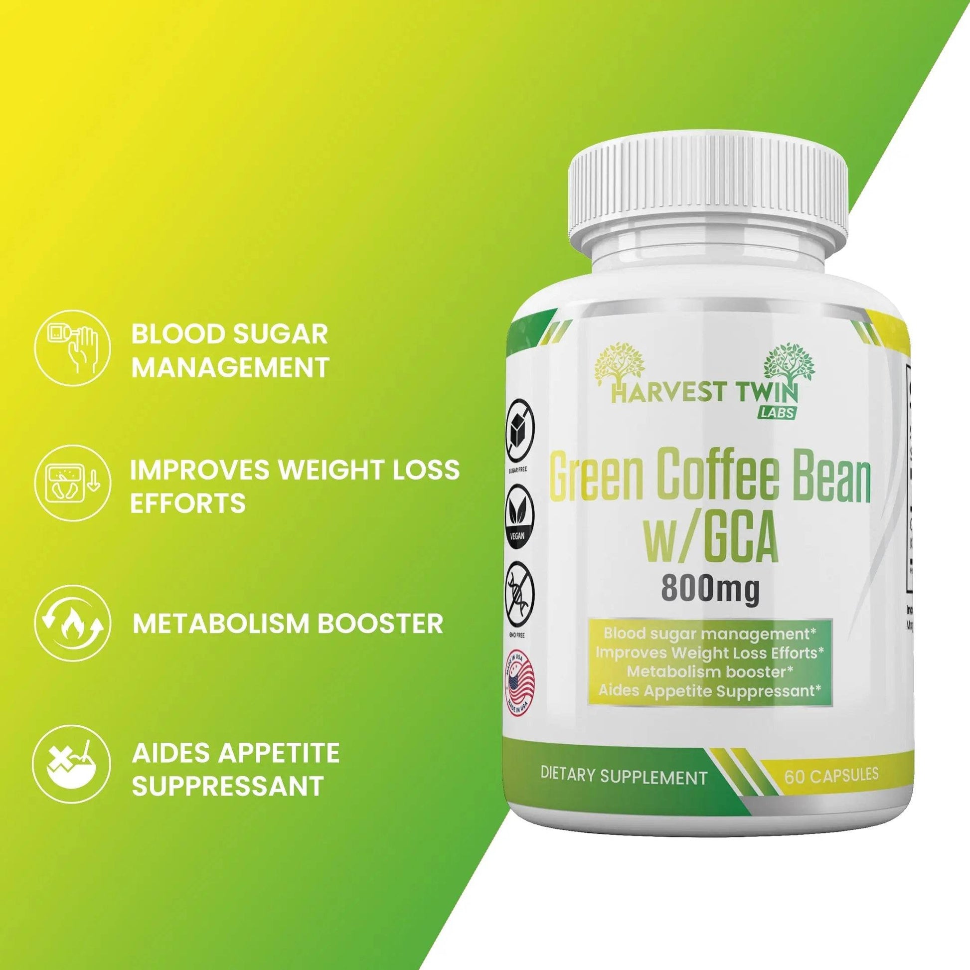 Green Coffee Bean w/GCA - 800mg - Loft&Timber