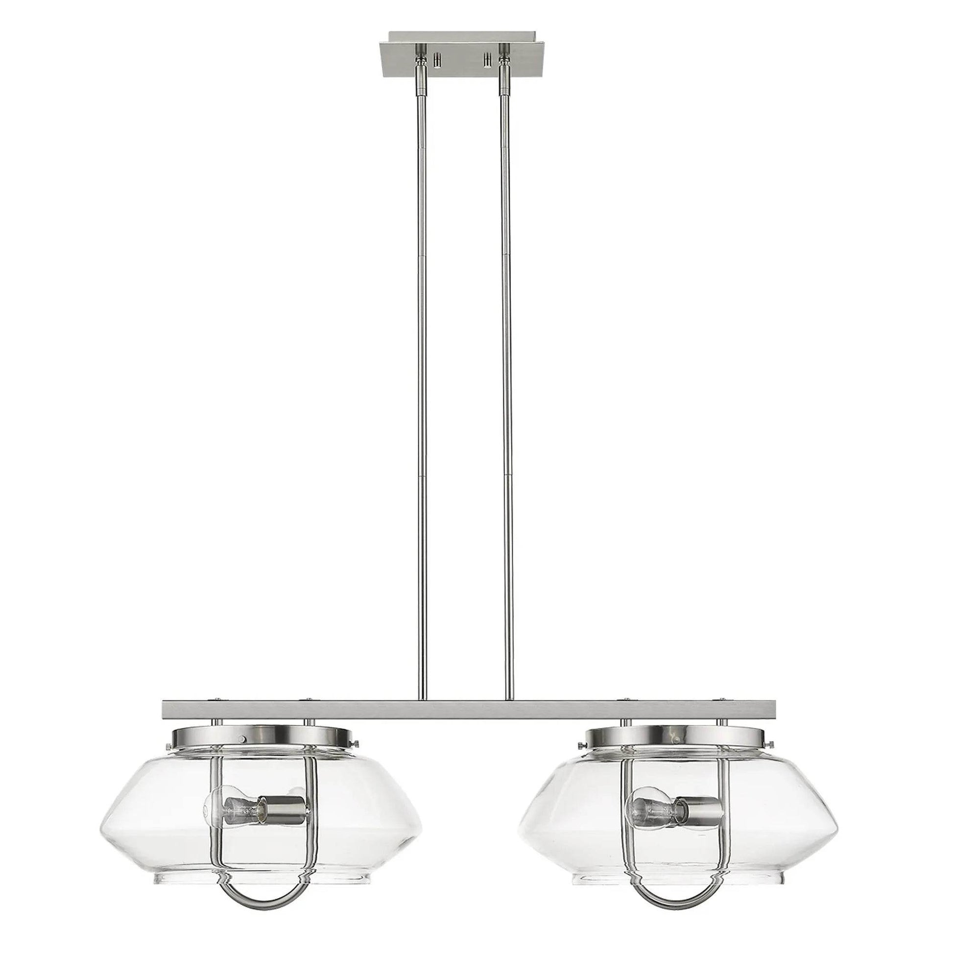 HMS Garner 4-Light Modern Satin Nickel Island Pendant - Loft&Timber