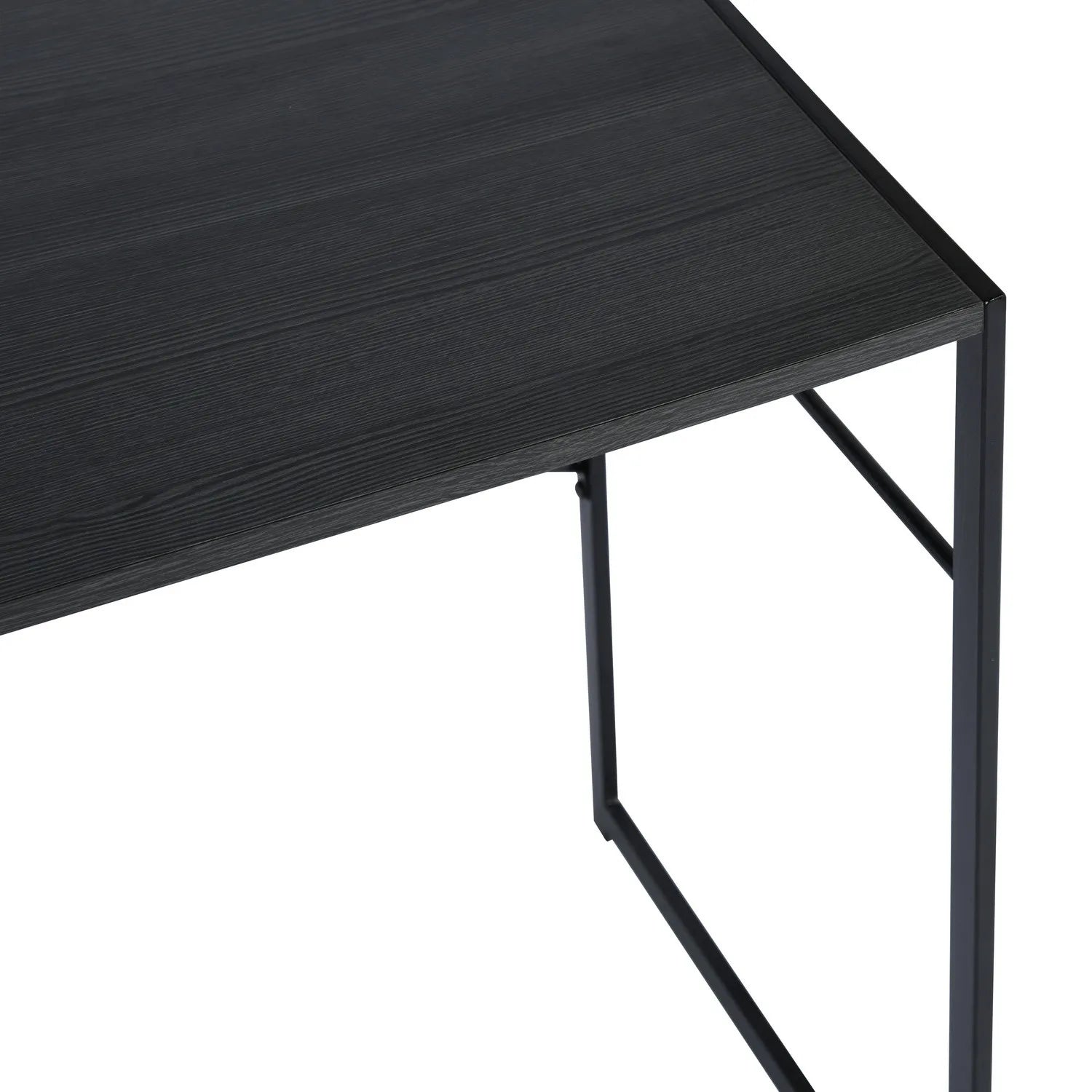 HMS 39" Brown and Black Wood and Metal Computer Desk - Loft&Timber