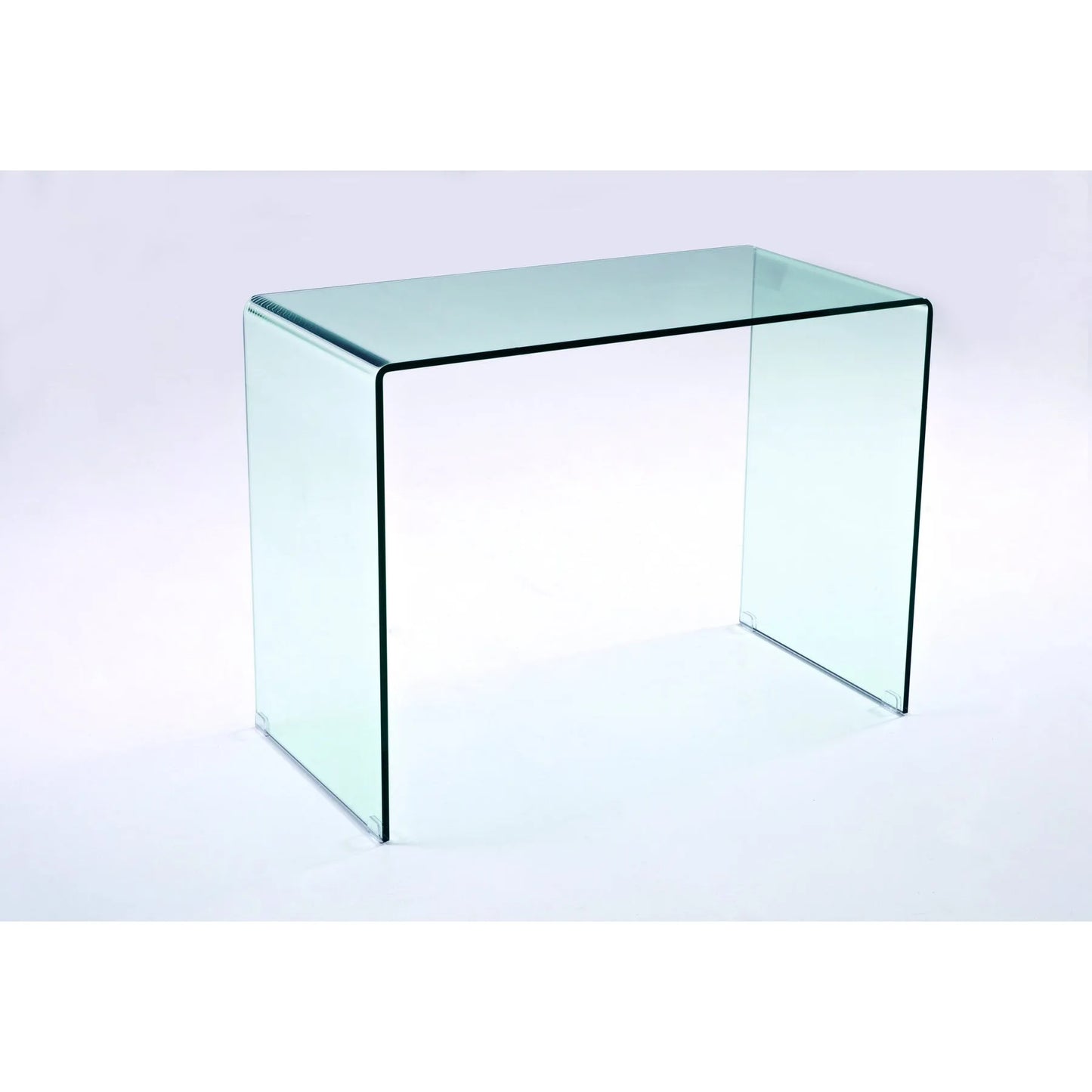 HMS 43" Clear Glass Computer Desk - Loft&Timber