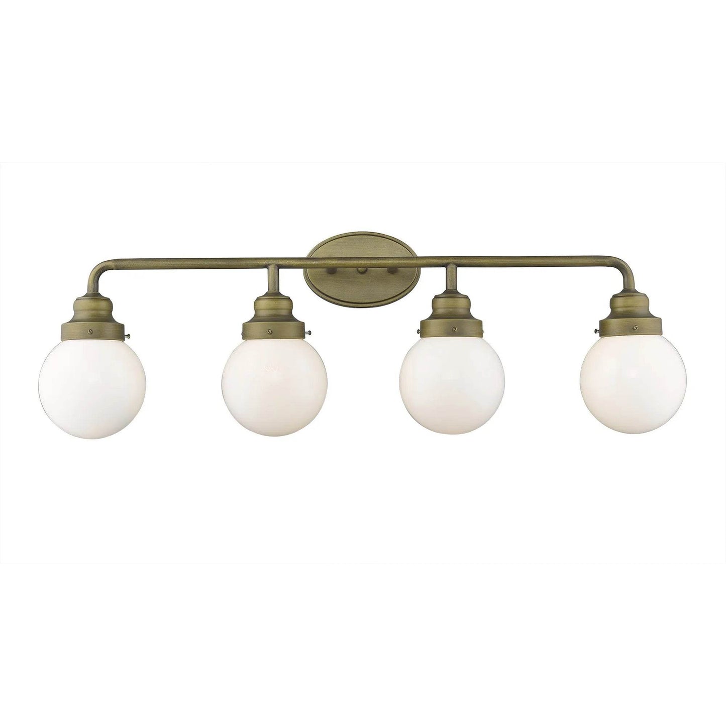 HMS Portsmith 4-Light Acrylic Vanity Raw Brass LED Lighting Indoor - Loft&Timber