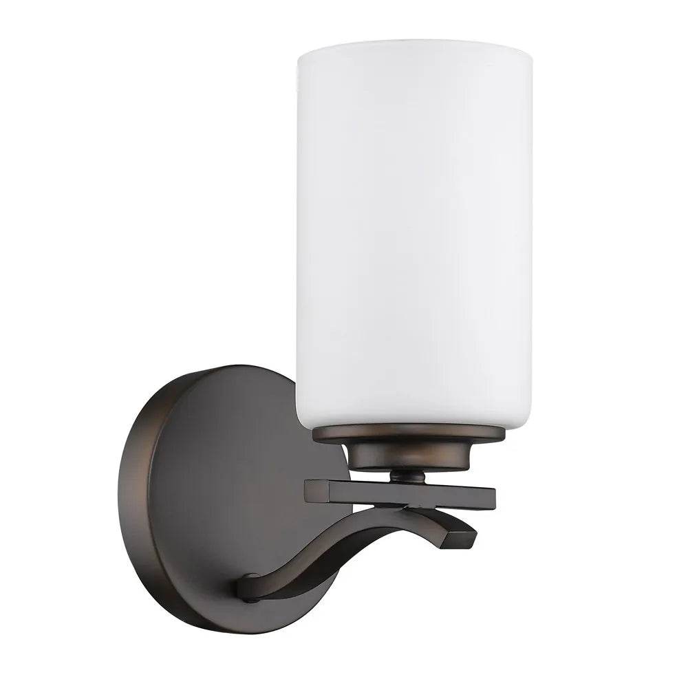 HMS Contemporary One Light Bronze and Glass LED Wall Sconce - Loft&Timber