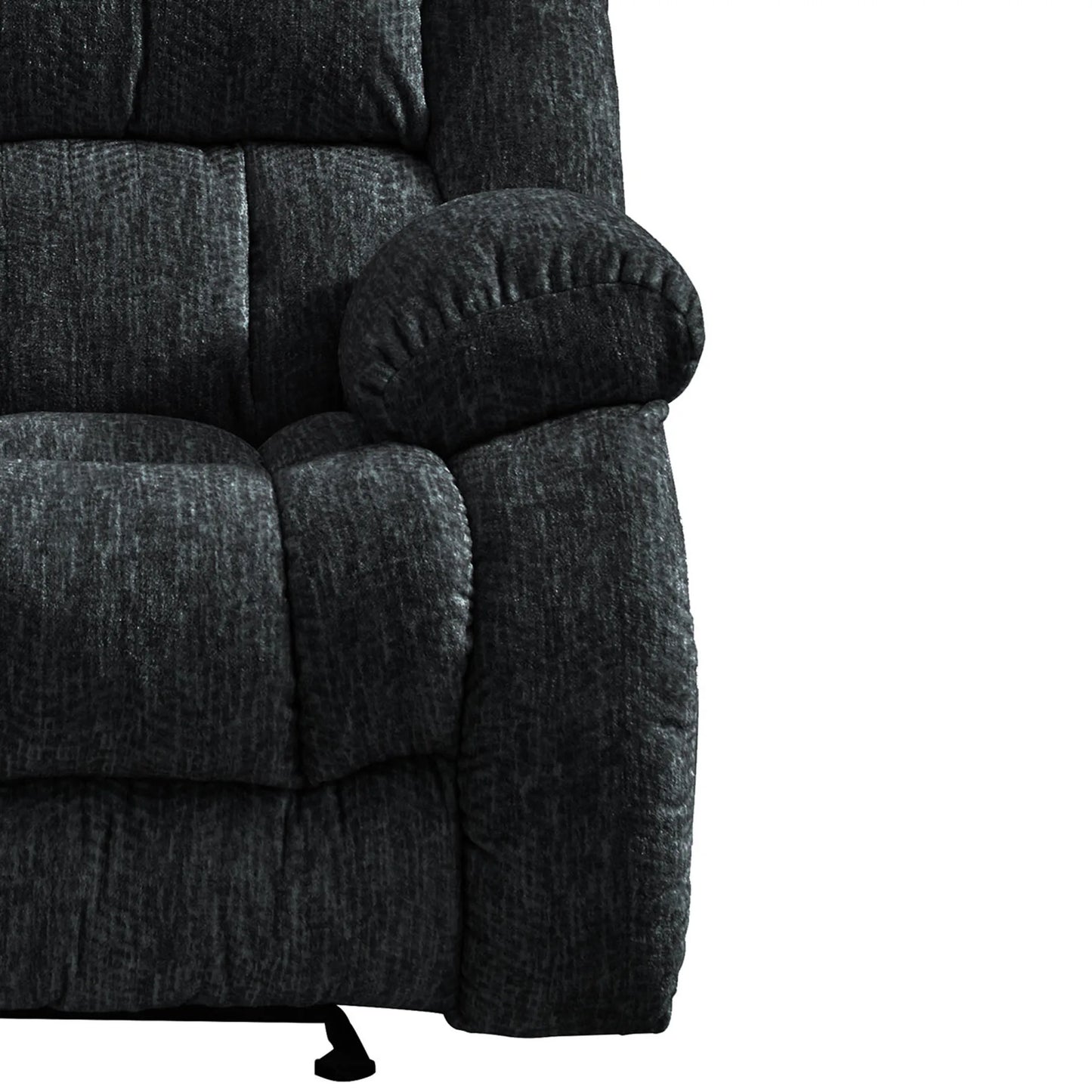 HMS 77" Black Manual Reclining Loveseat - Loft&Timber