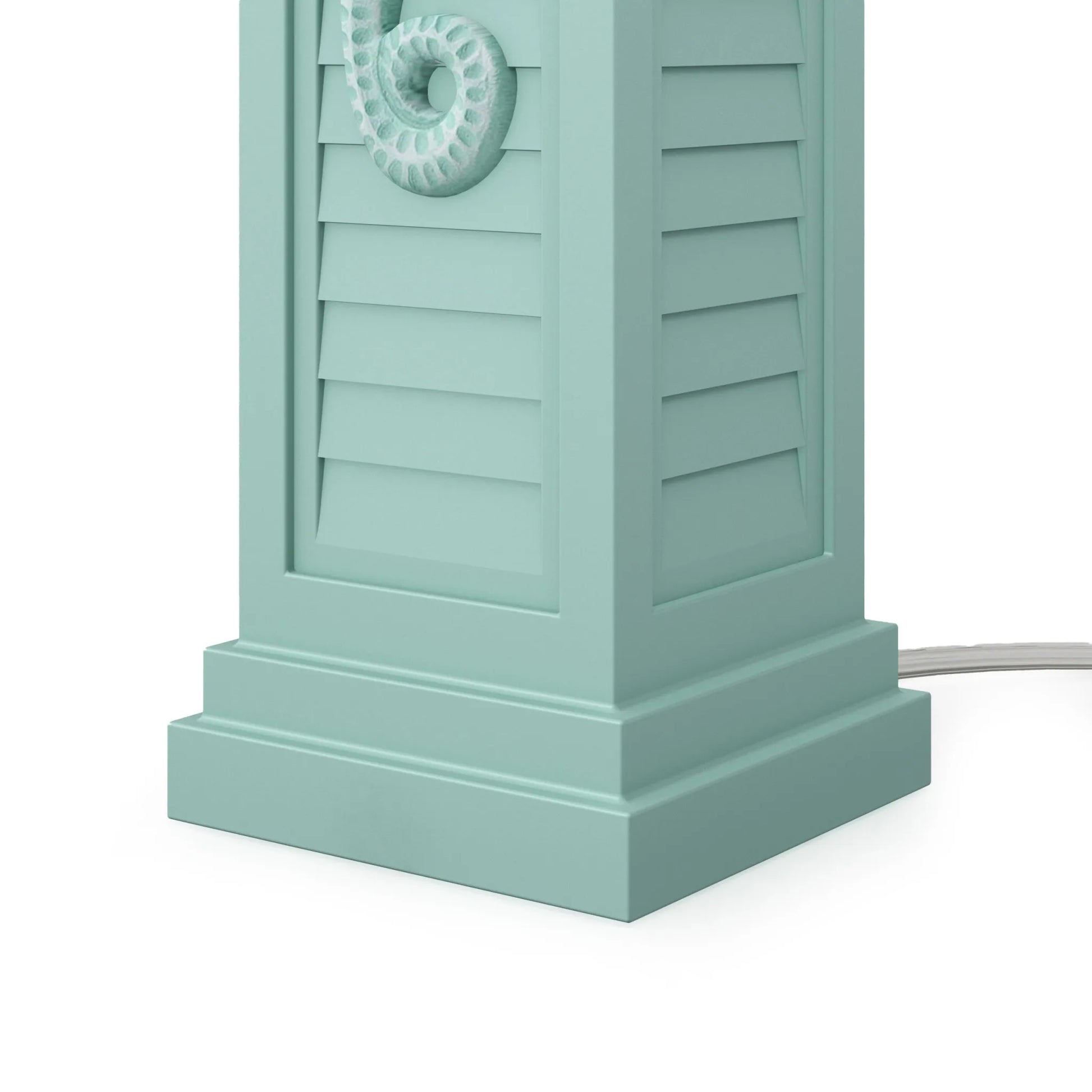 HMS Set of Two 32" Turquoise Seahorse Shutter USB Table Lamps with White Shade - Loft&Timber