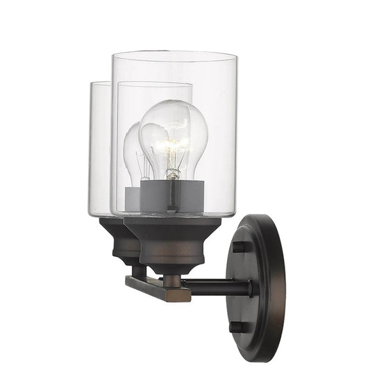HMS Modern Two-Light Bronze Wall Sconce LED - Loft&Timber