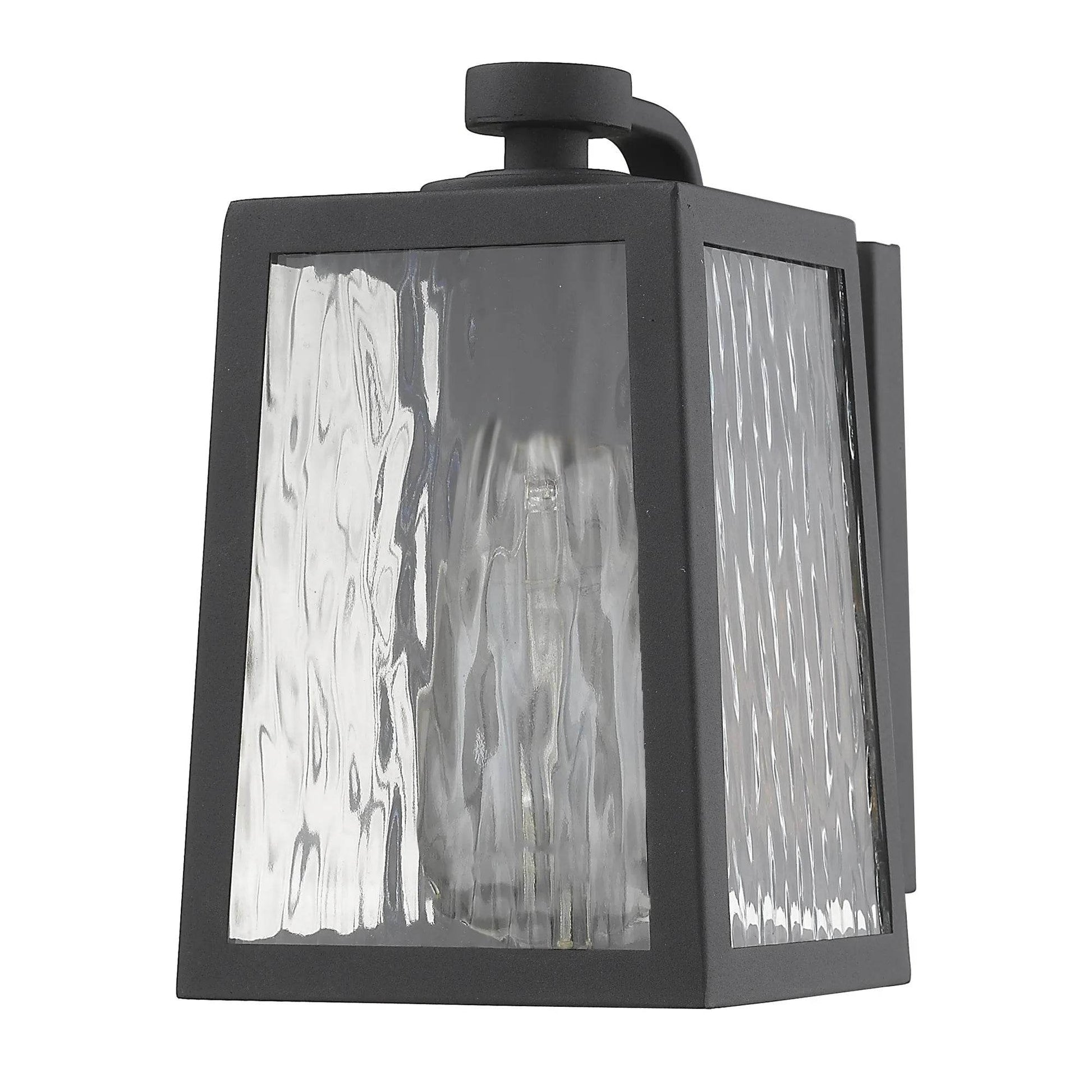 HMS Matte Black Glass Panels for Outdoor Wall Light Premium Wall Lamps - Loft&Timber