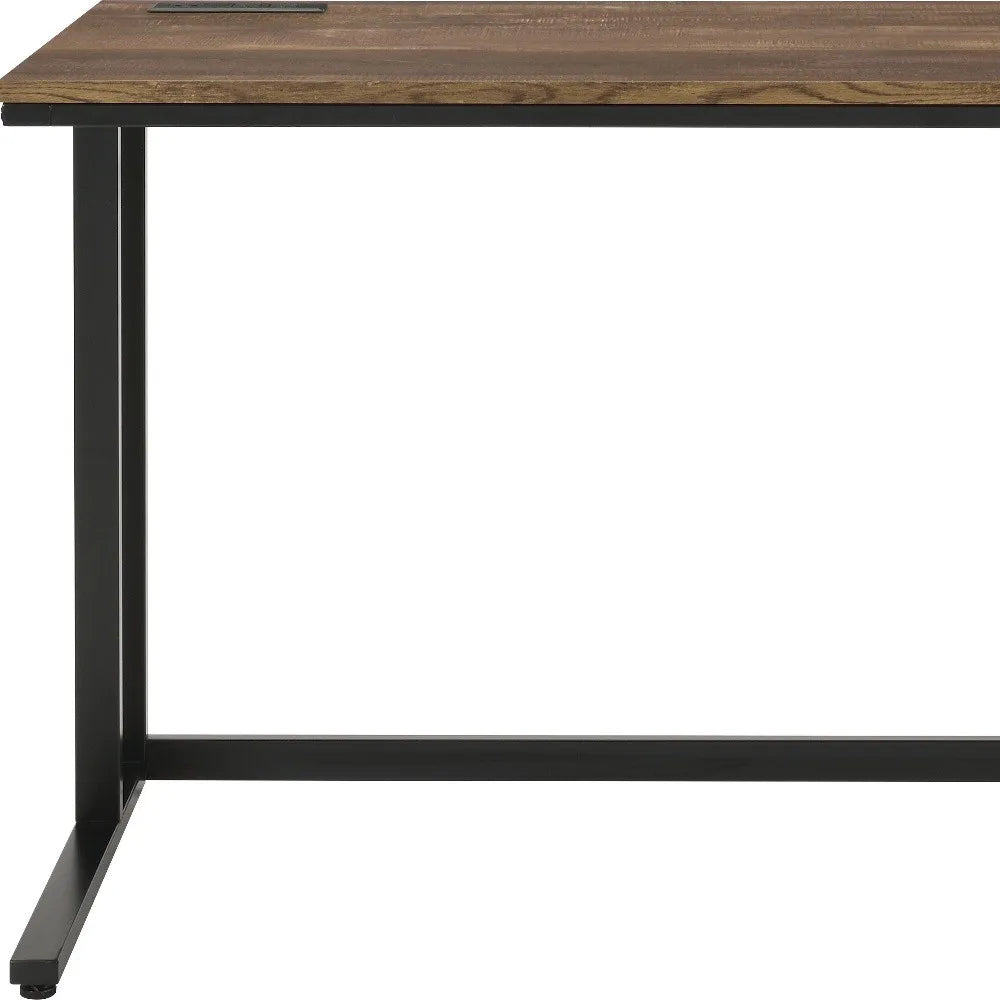 HMS 47" Brown and Black Desk - Loft&Timber