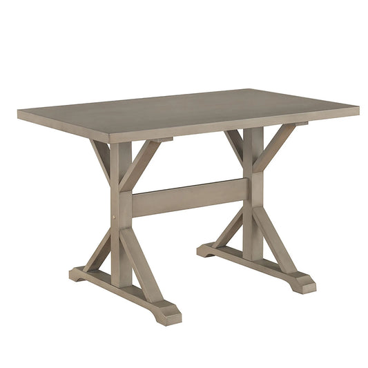HMS 48" Gray Solid Wood Trestle Desk - Loft&Timber