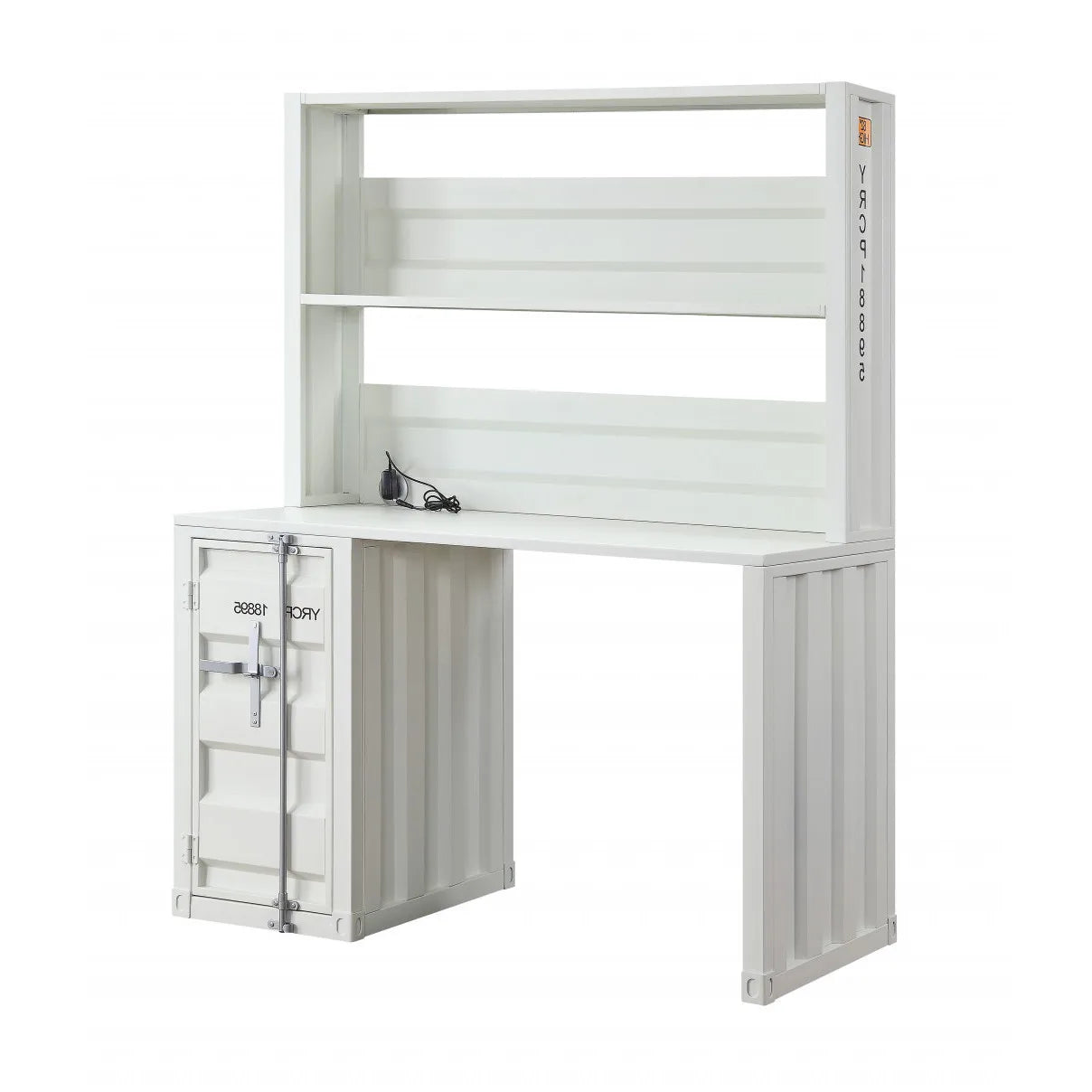 HMS 47" White Metal Computer Desk - Loft&Timber