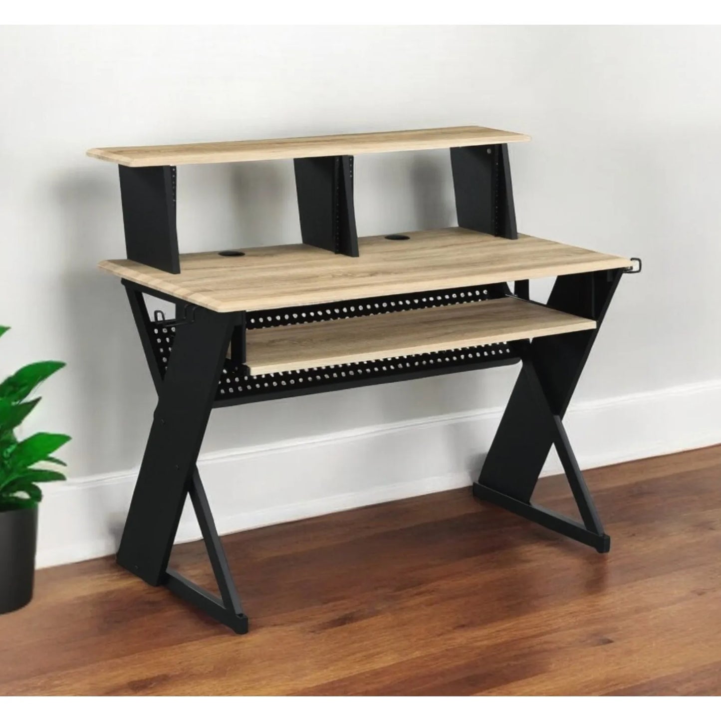 HMS 47" Natural and Black Desk - Loft&Timber