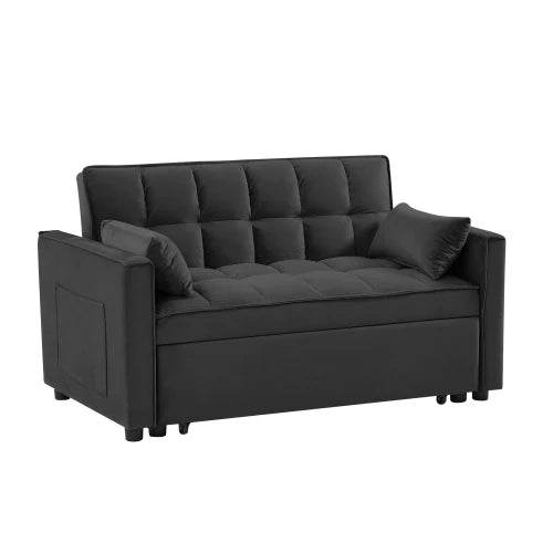 Black FCJ Loveseat Futon - Loft&Timber