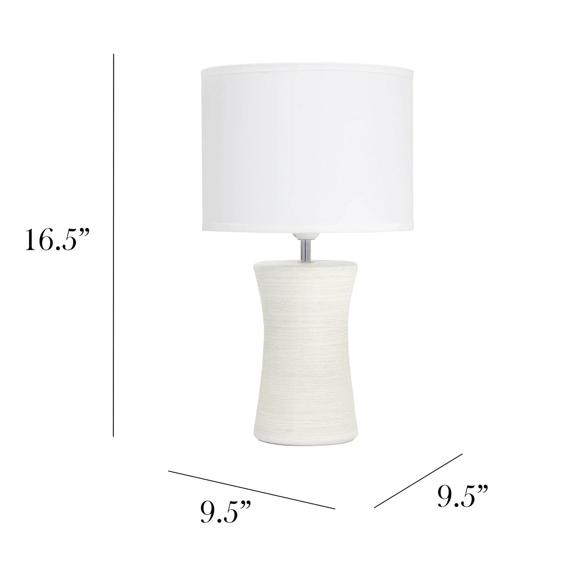 TD Simple Designs Ceramic Hourglass Table Lamps - Loft&Timber