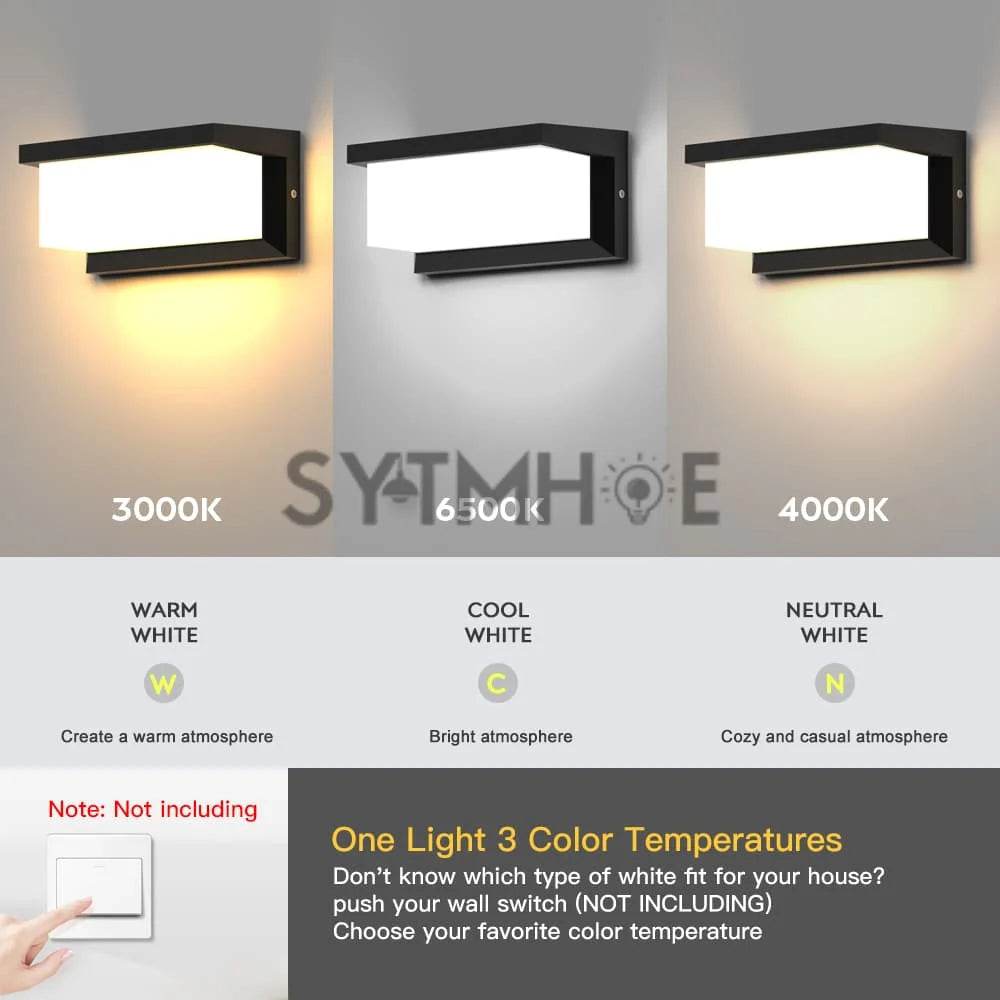 3CCT Changeable Exterior Wall Lamps USA Stock 24W 2400LM IP65 - Loft&Timber