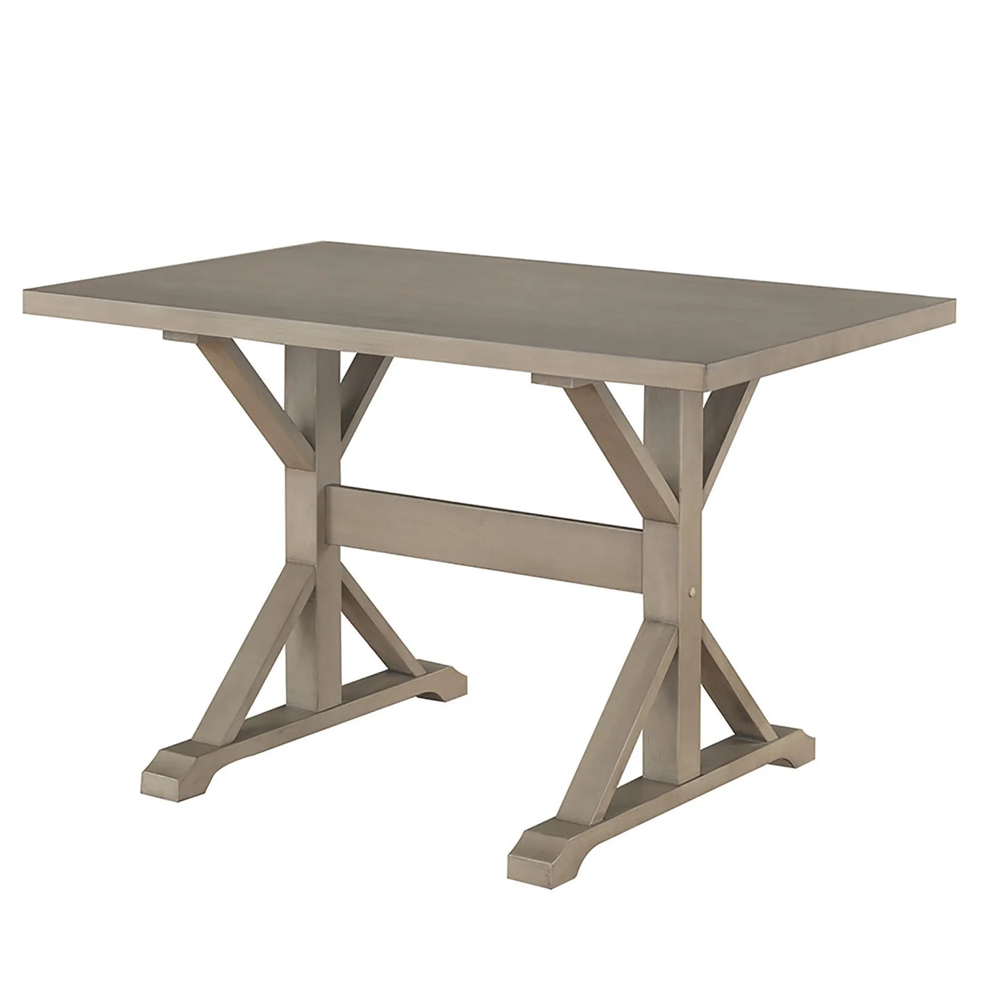 HMS 48" Gray Solid Wood Trestle Desk - Loft&Timber
