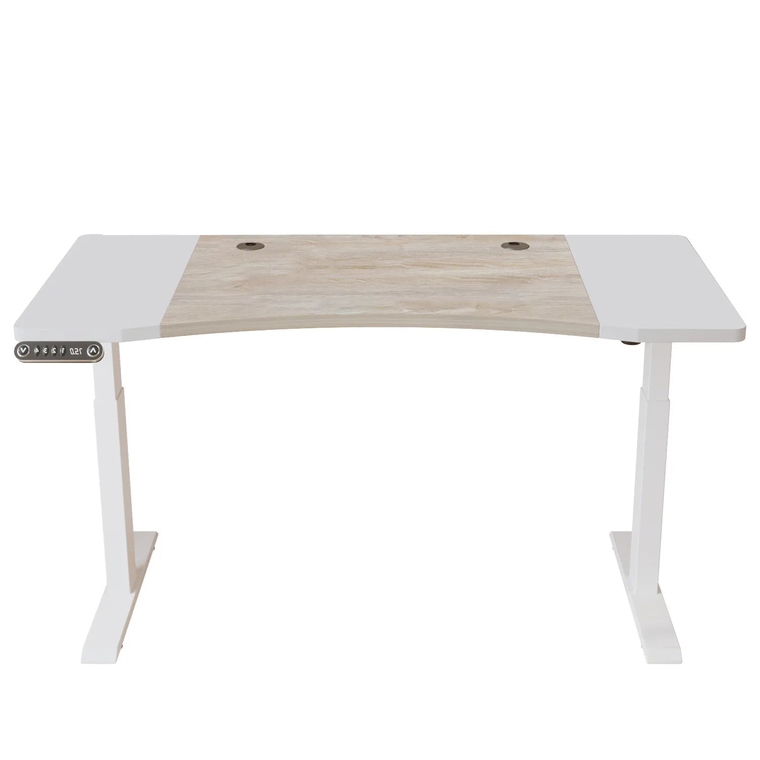HMS 63" Adjustable Brown White Standing Desk - Loft&Timber