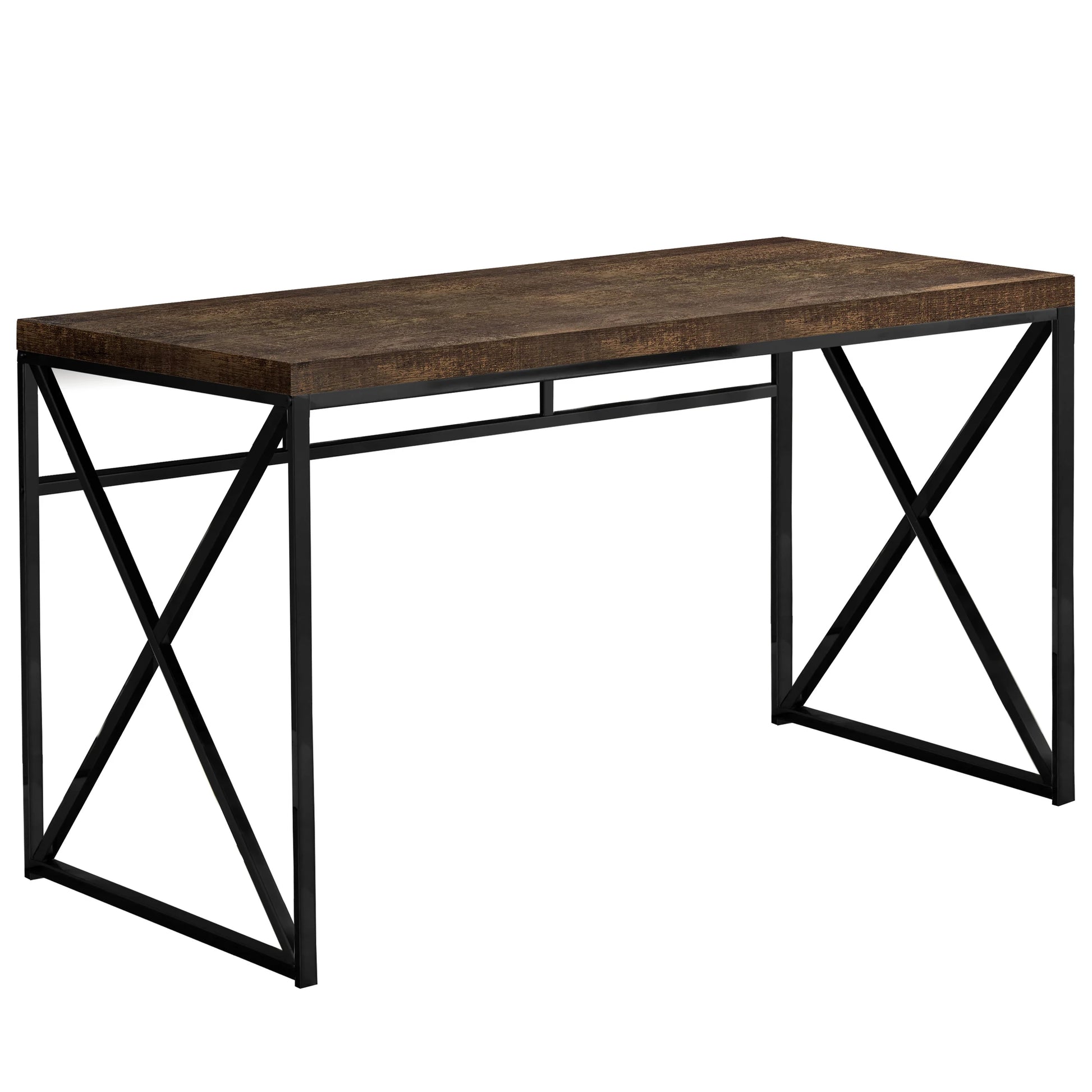 HMS 24" Simple Modern Design Brown Black Computer Desk - Loft&Timber