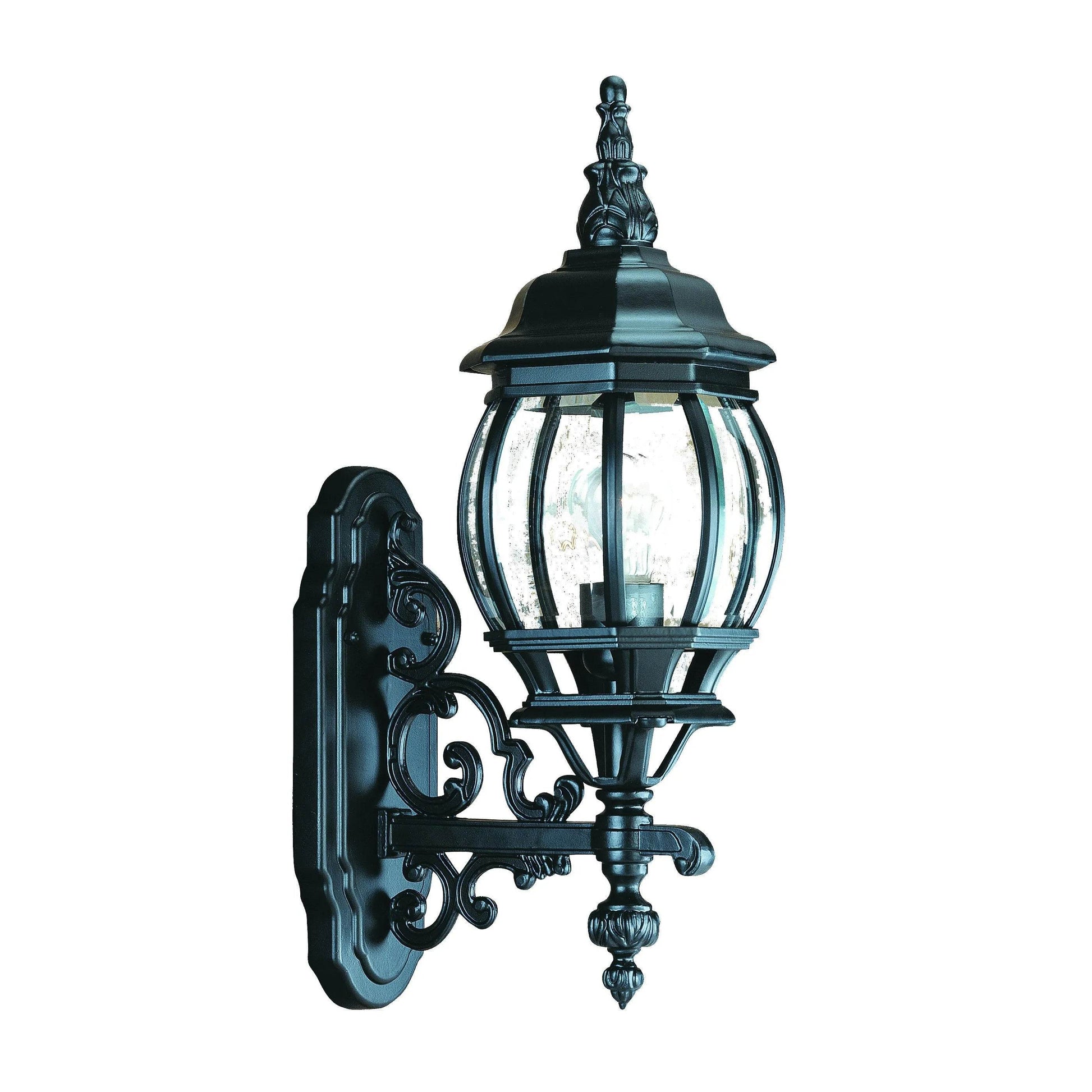 HMS Outdoor Wall Lamps Matte Black Glass Globe with Warm White Light E27 - Loft&Timber