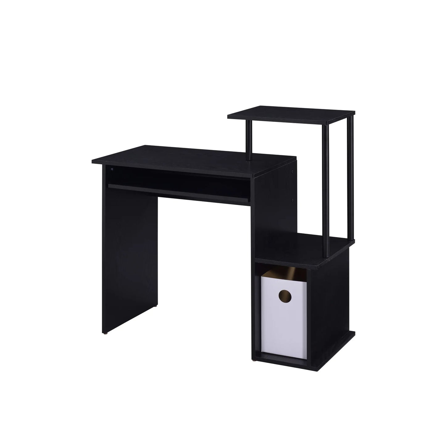 HMS 37" Minimalist Modern Office Desk Black - Loft&Timber