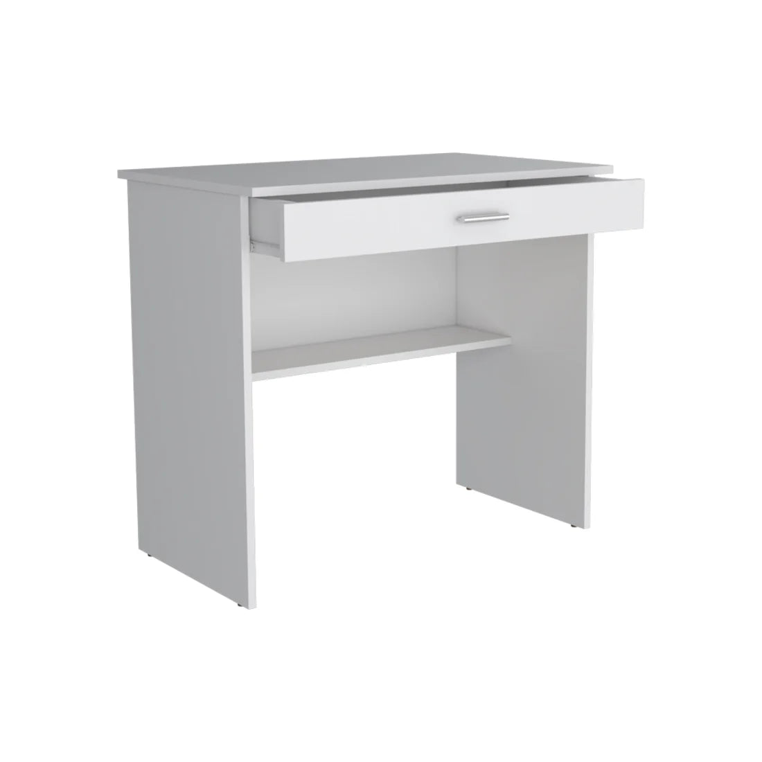 HMS 32" White Wood Computer Desk - Loft&Timber