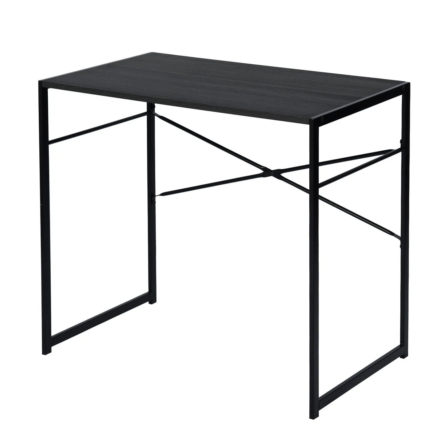 HMS 39" Brown and Black Wood and Metal Computer Desk - Loft&Timber