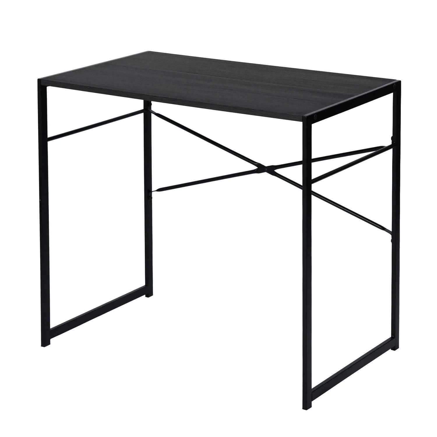 HMS 39" Brown and Black Wood and Metal Computer Desk - Loft&Timber