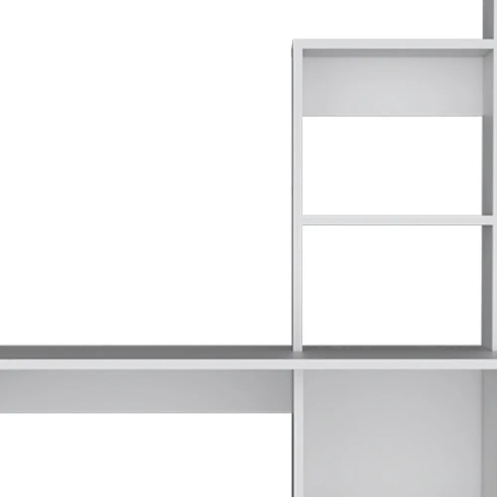 HMS 39" Portable White Wood Computer Desk - Loft&Timber