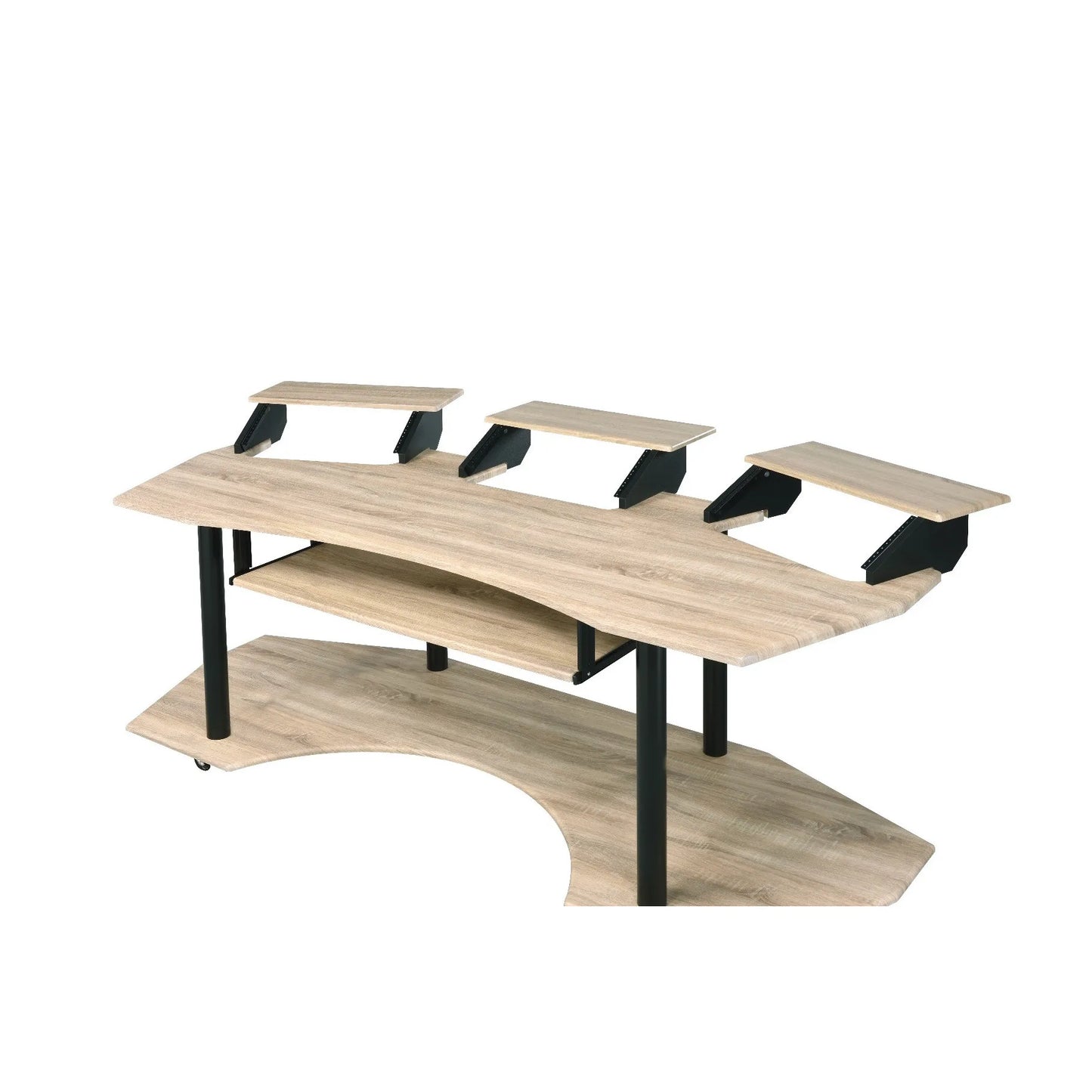 HMS 83" Natural and Black Desk - Loft&Timber