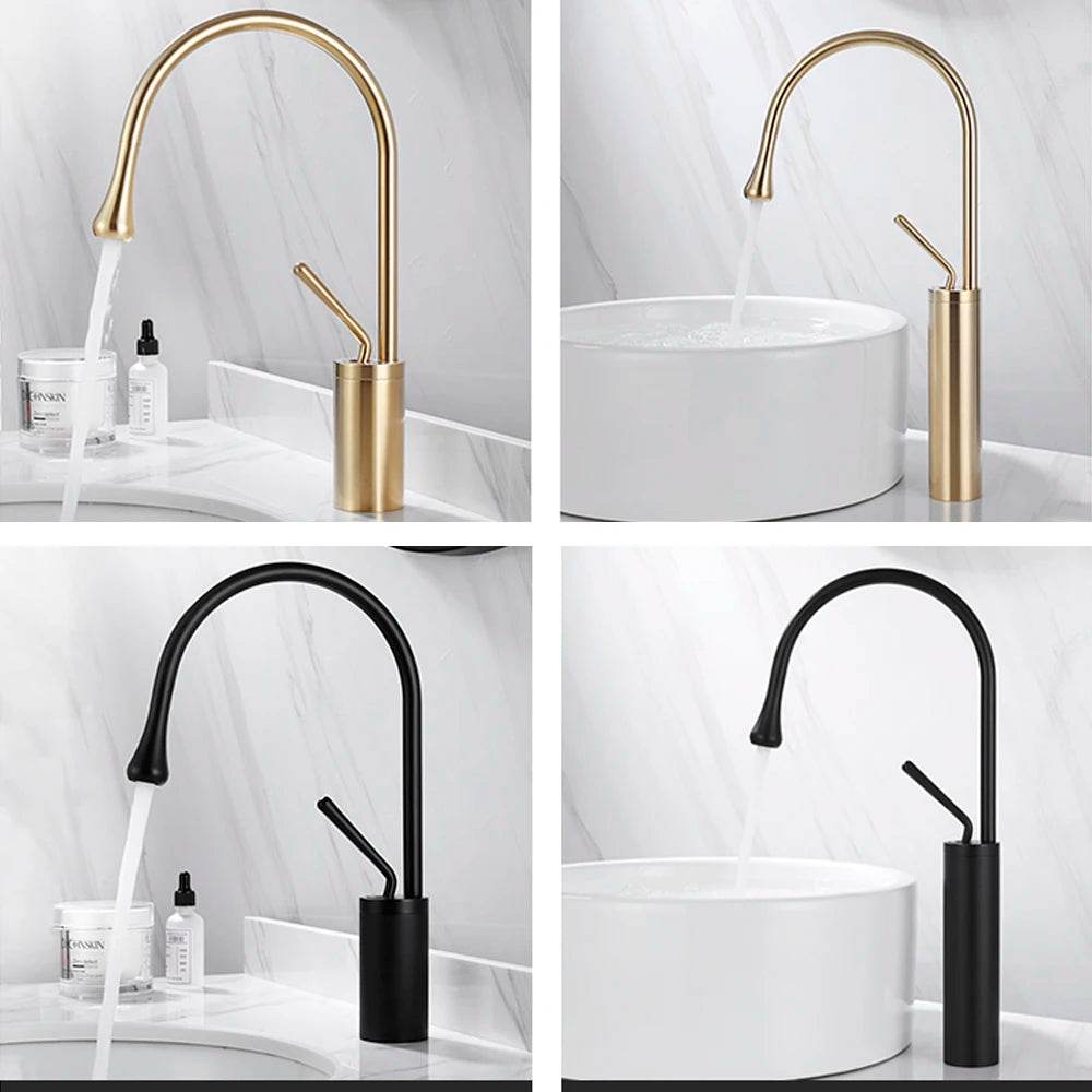 Brushed Gold Basin Faucet - Loft&Timber