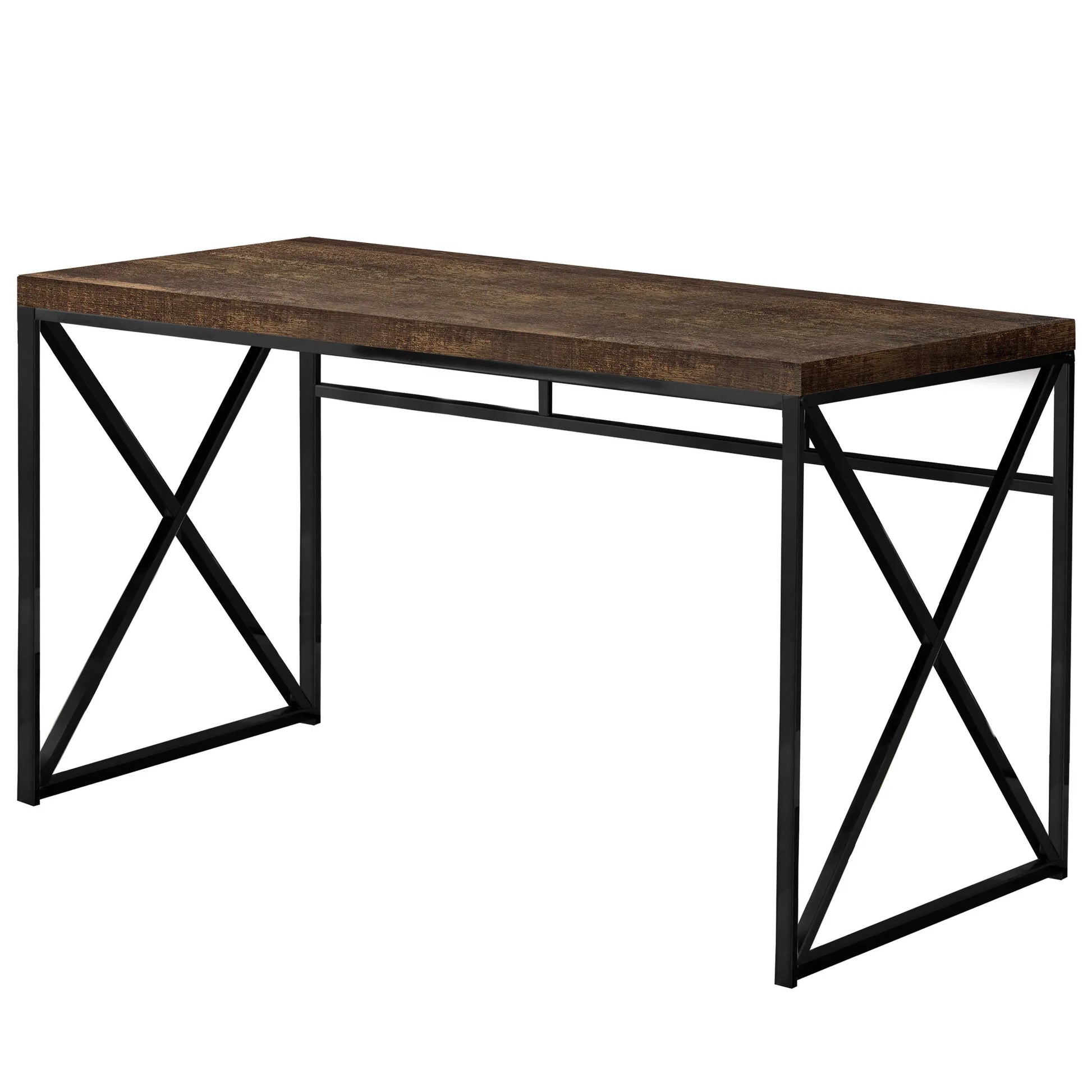 HMS 24" Simple Modern Design Brown Black Computer Desk - Loft&Timber