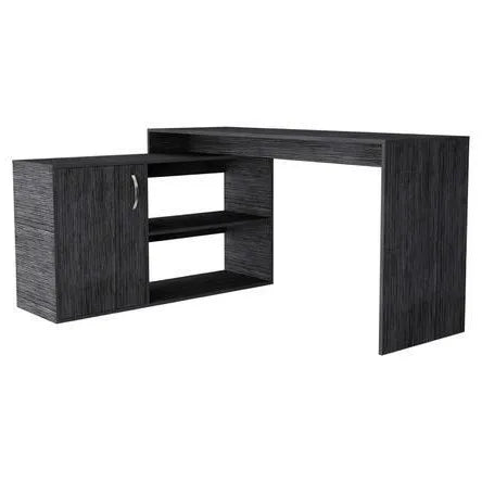 HMS 60" Gray L-Shaped Computer Desk - Loft&Timber