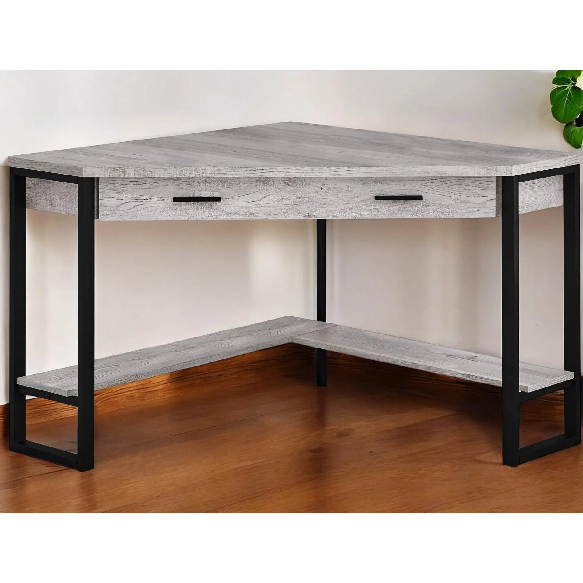HMS 42" Modern Rustic Steel Computer Desk - Loft&Timber