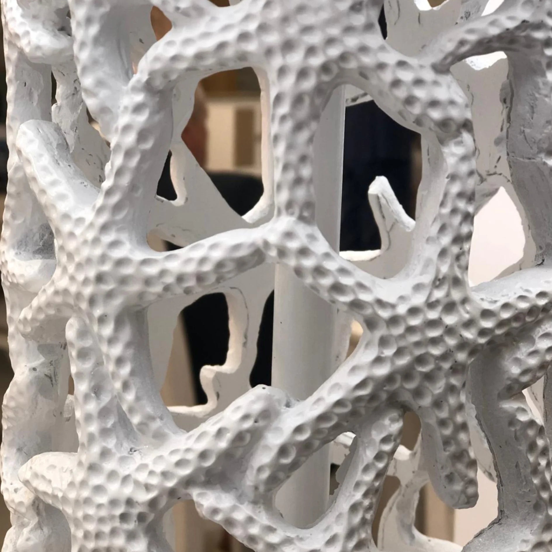 Set of Two 30" White Coastal Starfish Table Lamps with White Drum Shades - Loft&Timber
