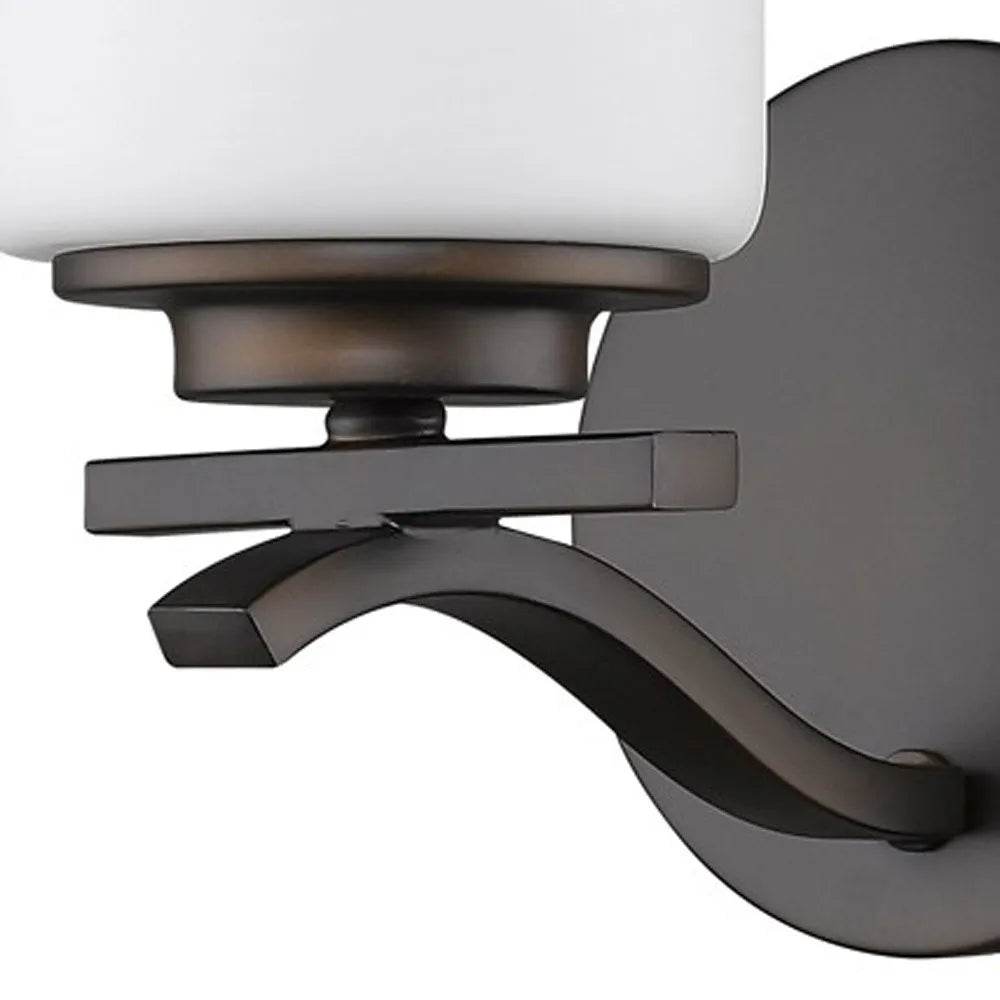 HMS Contemporary One Light Bronze and Glass LED Wall Sconce - Loft&Timber