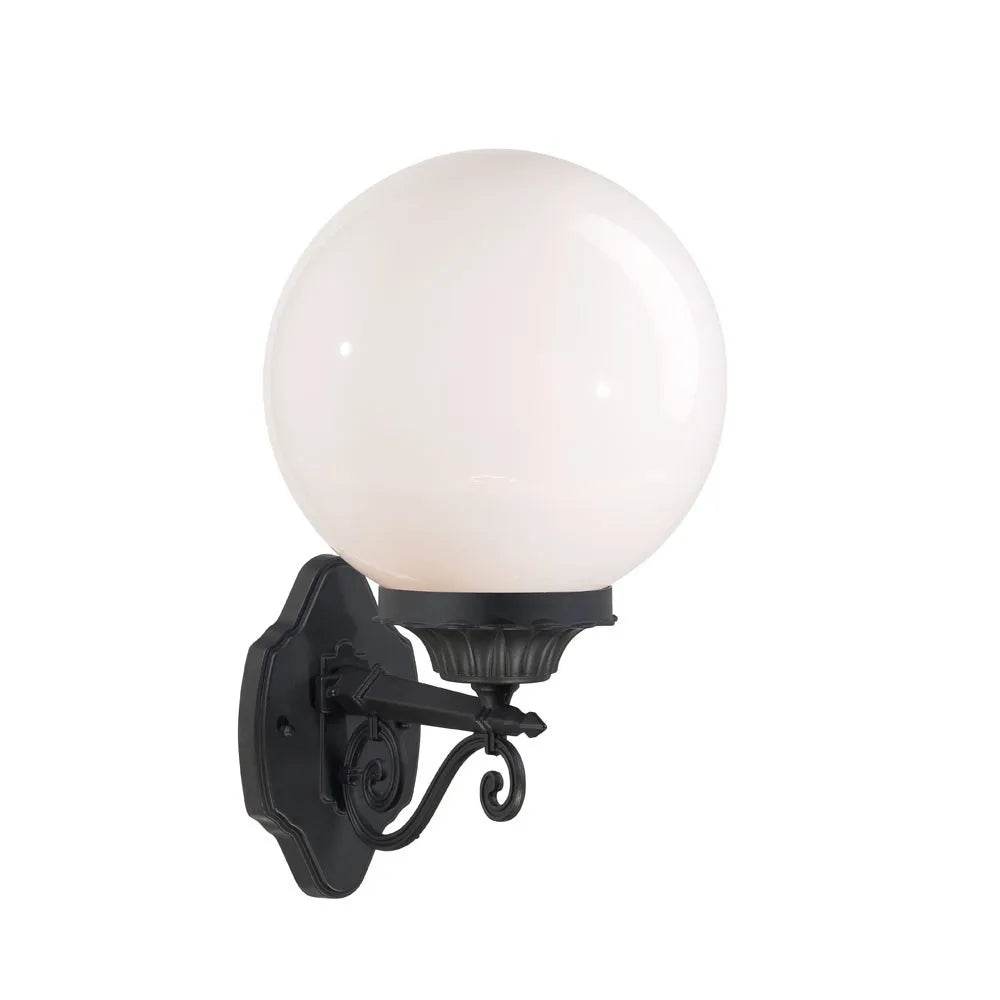 HMS Matte Black Round Acrylic Globe Wall Sconce Outdoor Wall Lamps - Loft&Timber