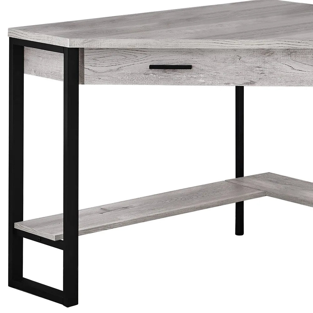 HMS 42" Modern Rustic Steel Computer Desk - Loft&Timber
