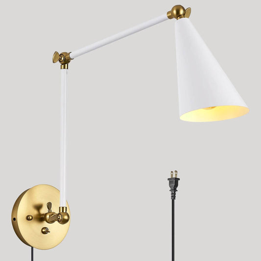 Swing Arm Wall Sconces Modern Wall Lamps Adjustable Matte Black Wall Sconce Light with Mounted Light Fixtures - Loft&Timber