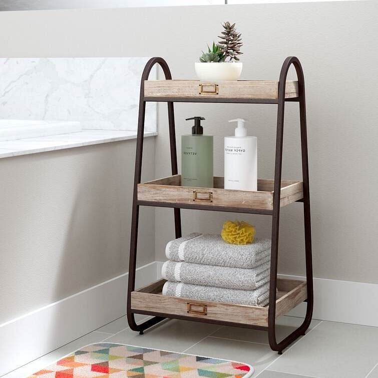 Industrial Freestanding 3-Tier Bathroom Storage Shelving Unit - Loft&Timber