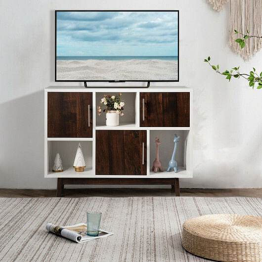 Wood Display Sideboard Storage Cabinet with Storage Compartments - Loft&Timber