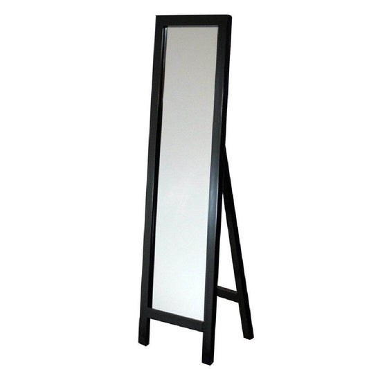 Contemporary Free-standing Floor Mirror in Espresso Wood Finish - Loft&Timber