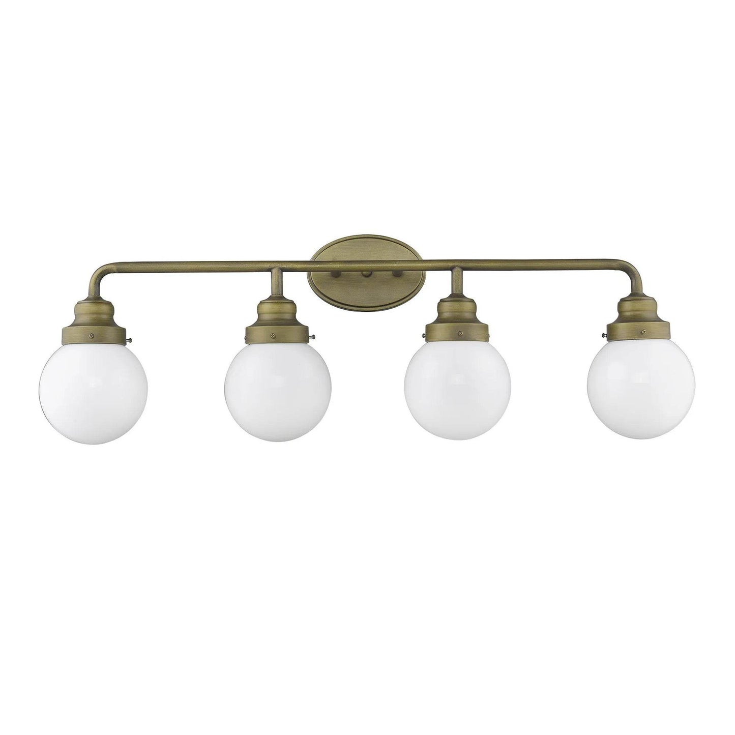 HMS Portsmith 4-Light Acrylic Vanity Raw Brass LED Lighting Indoor - Loft&Timber