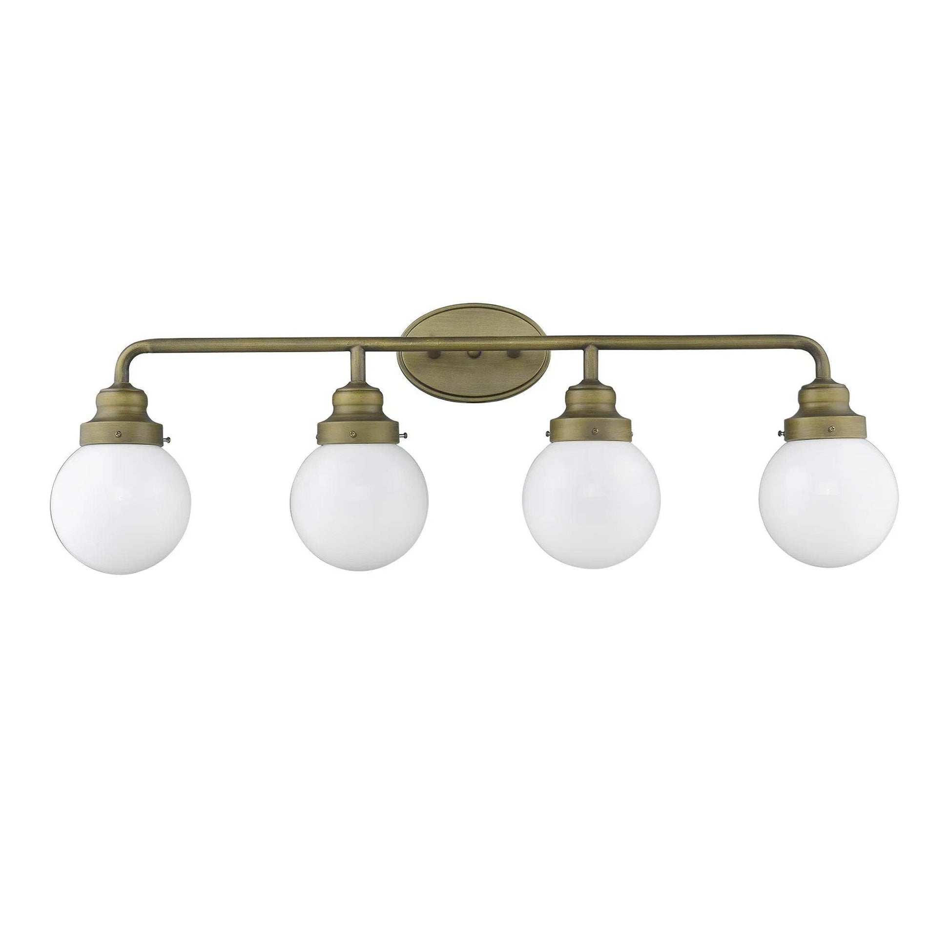 HMS Portsmith 4-Light Acrylic Vanity Raw Brass LED Lighting Indoor - Loft&Timber